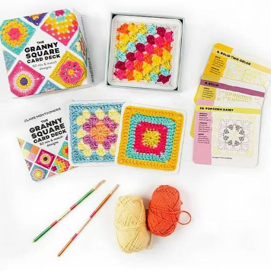 Knitting for Beginners The Granny Square Card Deck DIY Granny Knitting 50 Pattern Set