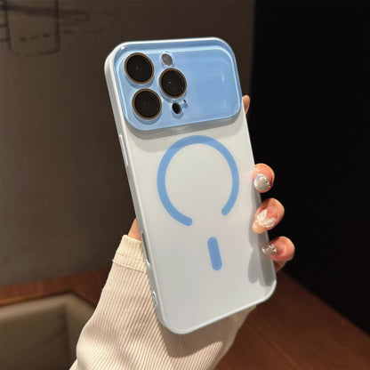 iPhone 17 Matte AG Magnetic Phone Case with Large View Window