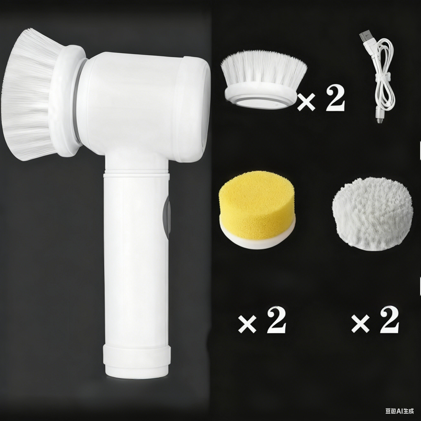 💫Household kitchen pot washing dish washing pot non-stick oil brush cleaning brush electric pot brush