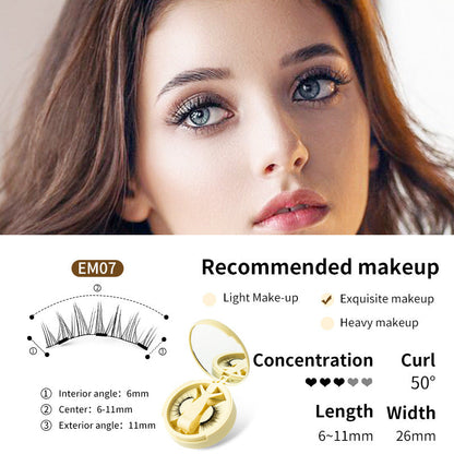 Good news for beginners, a portable magnetic false eyelash storage box without glue