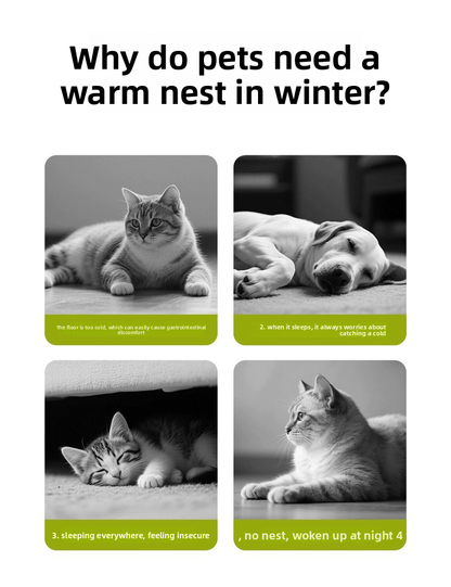 🐈Removable and Washable Winter Closed-off Cat Bed💝