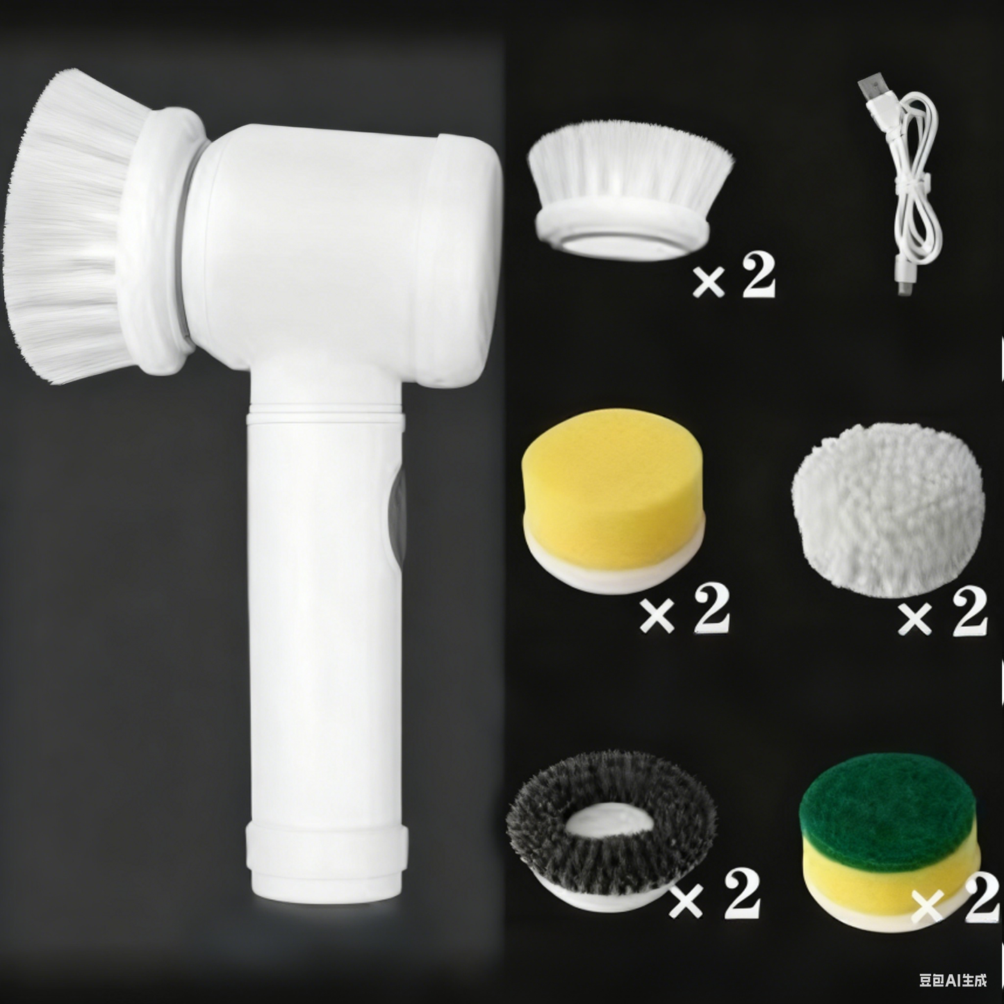 💫Household kitchen pot washing dish washing pot non-stick oil brush cleaning brush electric pot brush