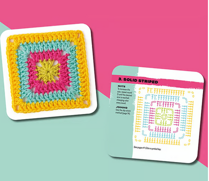Knitting for Beginners The Granny Square Card Deck DIY Granny Knitting 50 Pattern Set