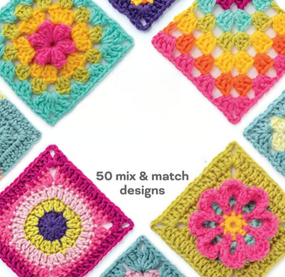 Knitting for Beginners The Granny Square Card Deck DIY Granny Knitting 50 Pattern Set