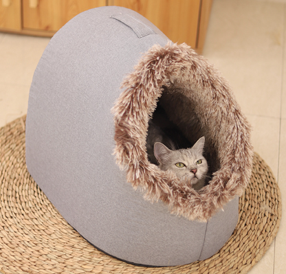 Autumn and winter special pet cat warm cat bed closed portable