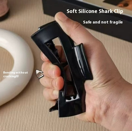 2025 new soft silicone shark clip Korean ins high-end large grab clip