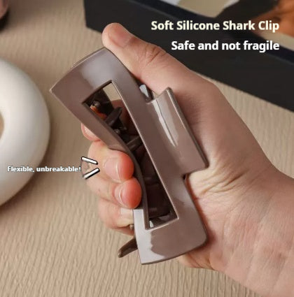 2025 new soft silicone shark clip Korean ins high-end large grab clip