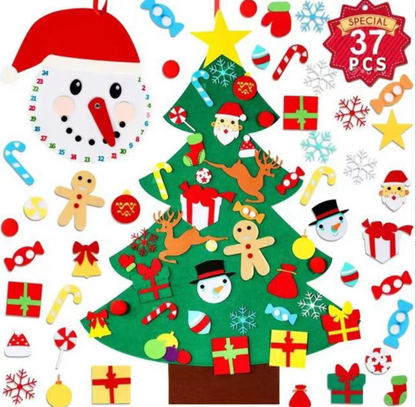 New felt Christmas tree children's handmade educational DIY Christmas decoration pendant