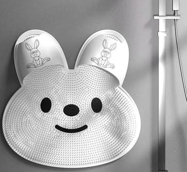 New silicone foot scrubber, exfoliating shower mat, massage mat, bathroom anti-slip mat, bath and foot scrubber