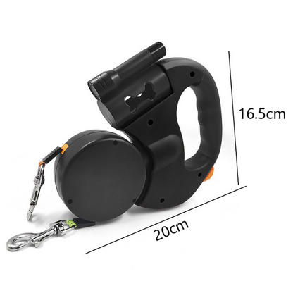 One-to-two dog leash for medium and small dogs, automatically retractable dog leash.