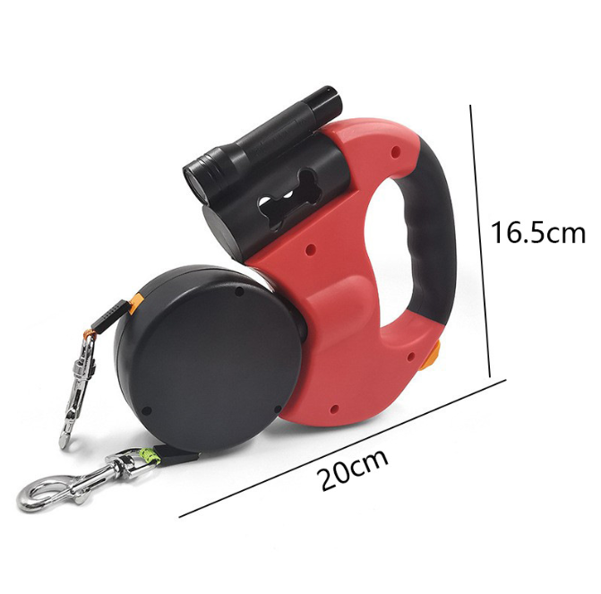 One-to-two dog leash for medium and small dogs, automatically retractable dog leash.