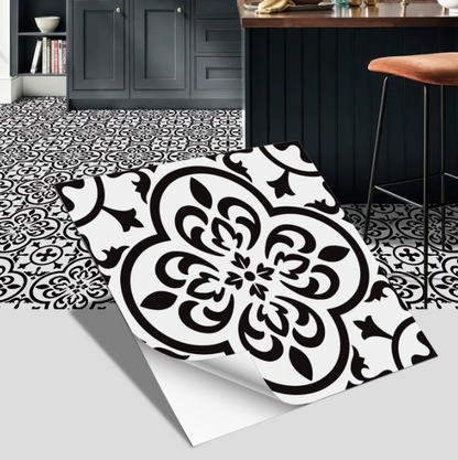 European style ceramic tile flooring, bathroom and bedroom floor decoration, thickened frosted wall stickers, waterproof and self-adhesive.