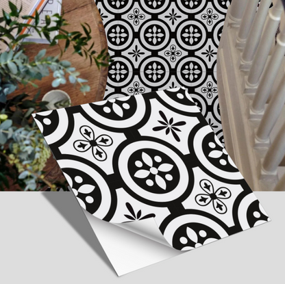 European style ceramic tile flooring, bathroom and bedroom floor decoration, thickened frosted wall stickers, waterproof and self-adhesive.