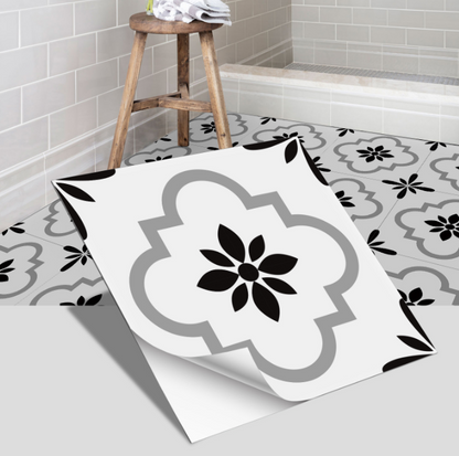 European style ceramic tile flooring, bathroom and bedroom floor decoration, thickened frosted wall stickers, waterproof and self-adhesive.