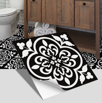 European style ceramic tile flooring, bathroom and bedroom floor decoration, thickened frosted wall stickers, waterproof and self-adhesive.