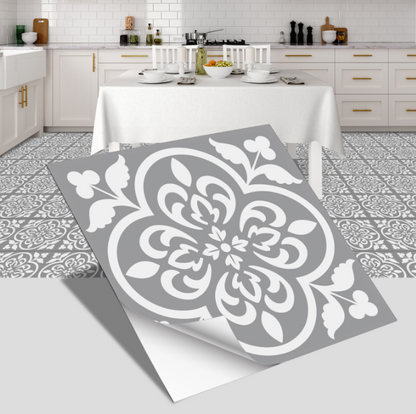 European style ceramic tile flooring, bathroom and bedroom floor decoration, thickened frosted wall stickers, waterproof and self-adhesive.