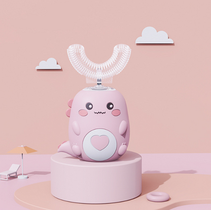 U-shaped electric toothbrush for children aged 2-6-12 years old: a brushing tool to make brushing fun and cultivate children's brushing habits.