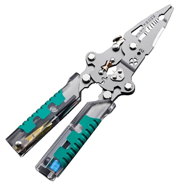💥Thickened multi-functional needle-nose pliers with voltage tester, wire stripper, electrician's special