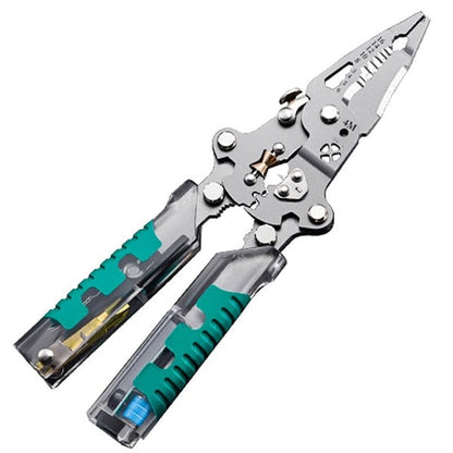 💥Thickened multi-functional needle-nose pliers with voltage tester, wire stripper, electrician's special